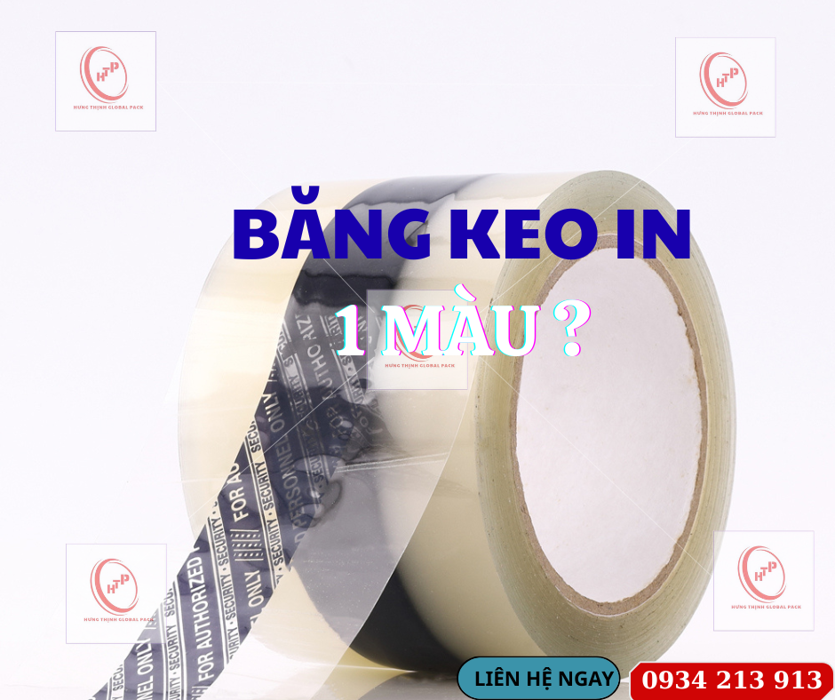 Băng keo in 1 màu chất lượng cao