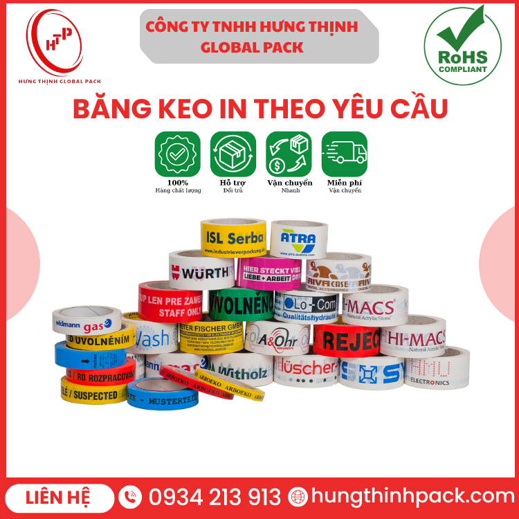 Băng keo in theo yêu cầu chất lượng cao