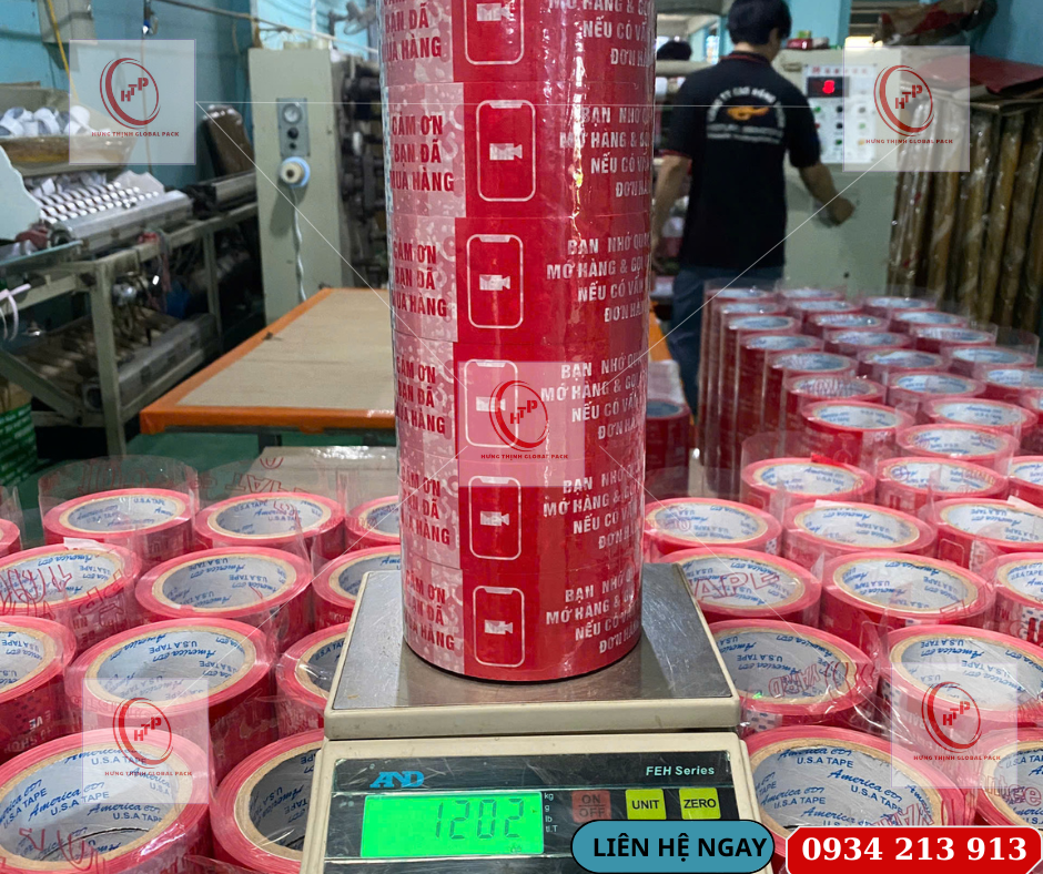 Xưởng sản xuất băng keo in chữ theo yêu cầu giá sỉ Hưng Thịnh Global Pack