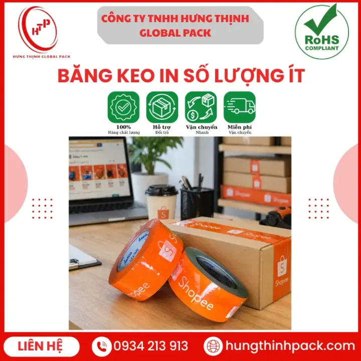 Băng keo in số lượng ít giá hợp lý
