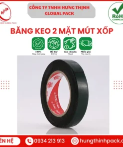 Băng keo 2 mặt mút xốp màu đen siêu dính dùng cho quảng cáo và nội thất