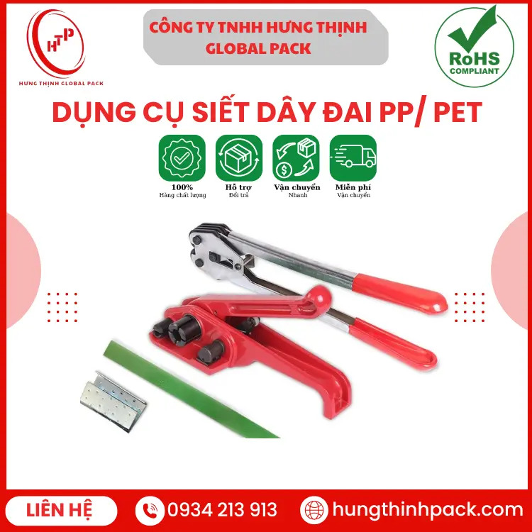 Dụng cụ siết dây đai pallet chuyên dụng