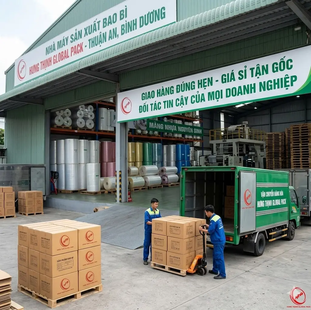 Quy trình giao hàng chuyên nghiệp Hưng Thịnh Global Pack.