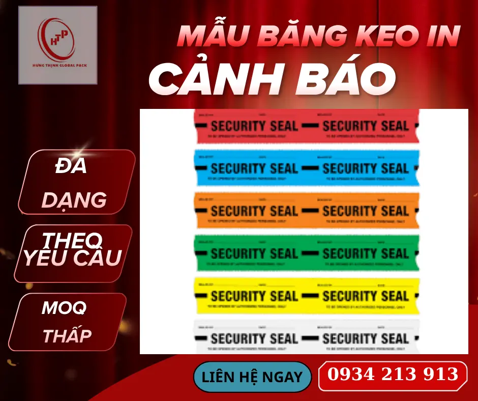 Mẫu băng keo in chữ phổ biến và cách tối ưu đóng gói an toàn