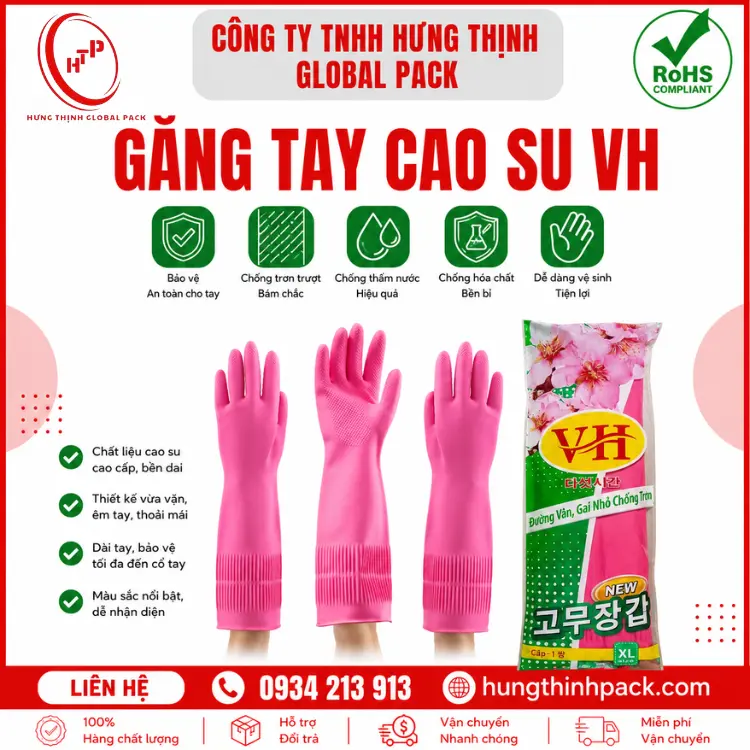 Găng tay cao su VH giá sỉ cho nhà máy , Đại lý