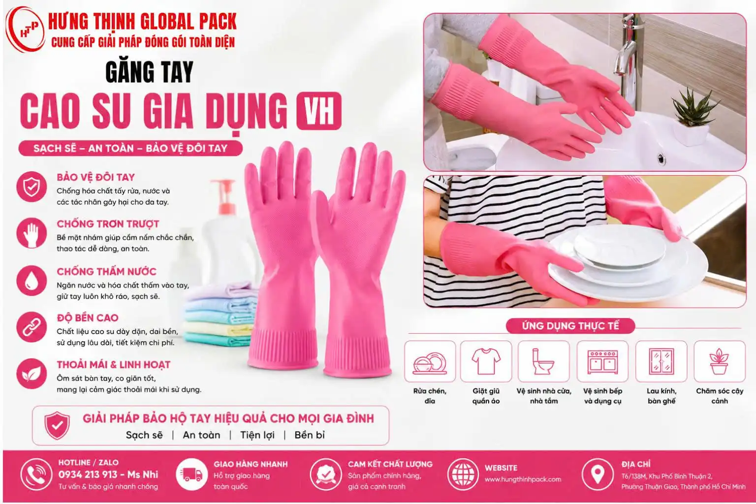 Găng Tay Cao Su Gia Dụng VH
