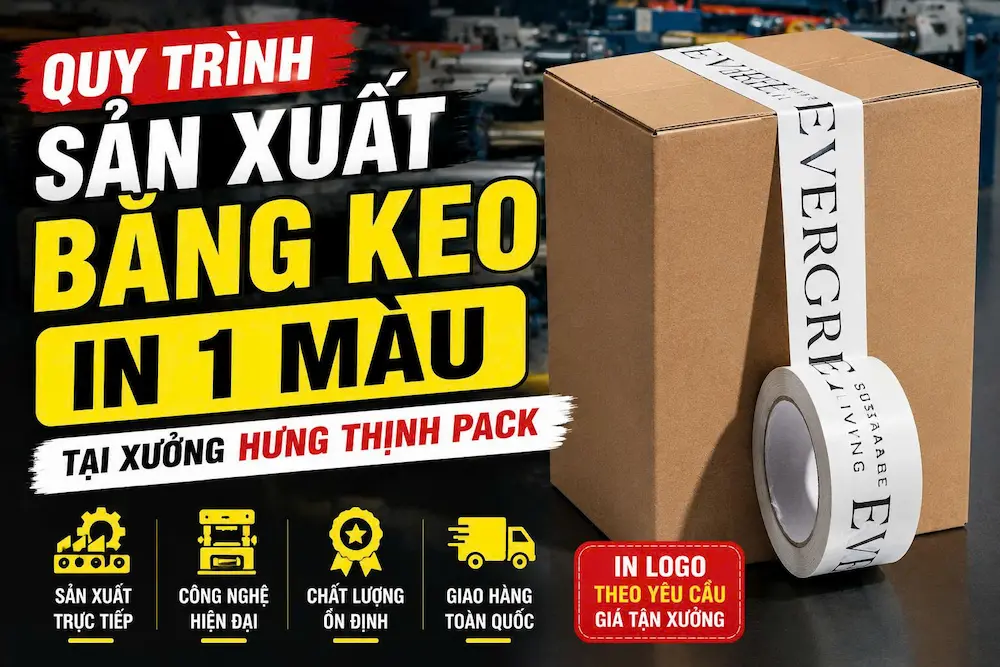 Quy trình sản xuất băng keo in một màu