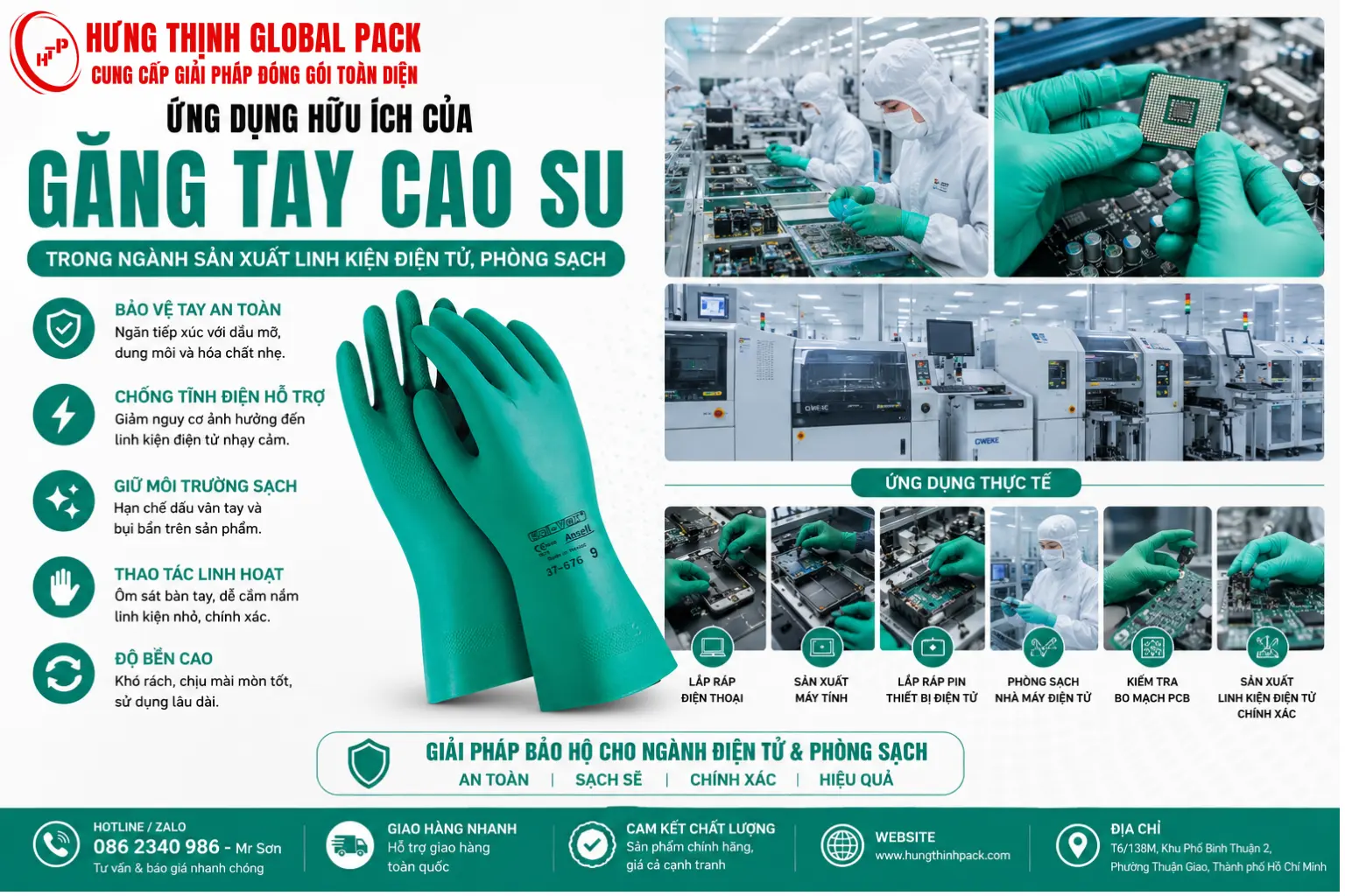 Sản xuất linh kiện điện tử, phòng sạch