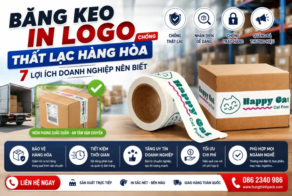 Băng Keo In Logo Chống Thất Lạc Hàng Hóa – 7 Lợi Ích Doanh Nghiệp Nên Biết