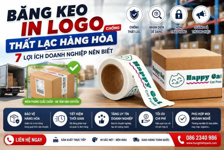 Băng Keo In Logo Chống Thất Lạc Hàng Hóa – 7 Lợi Ích Doanh Nghiệp Nên Biết