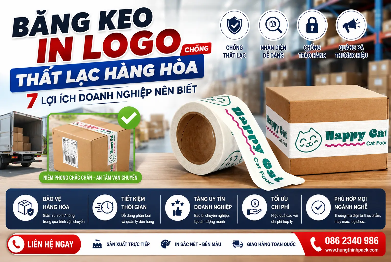 Băng Keo In Logo Chống Thất Lạc Hàng Hóa – 7 Lợi Ích Doanh Nghiệp Nên Biết