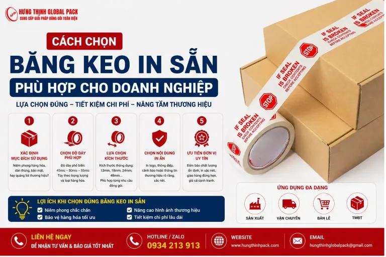 Cách chọn Băng keo in sẵn phù hợp cho Doanh nghiệp
