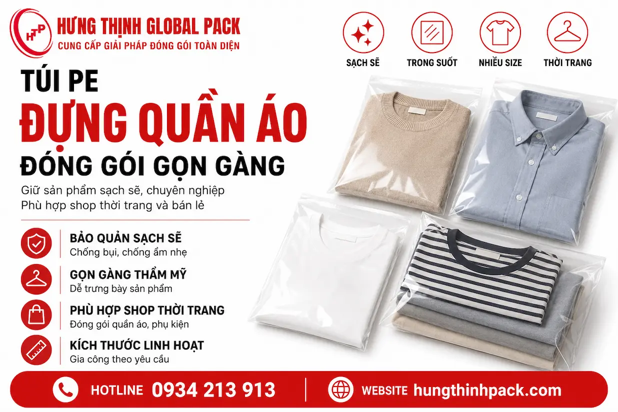 Túi PE đựng quần áo