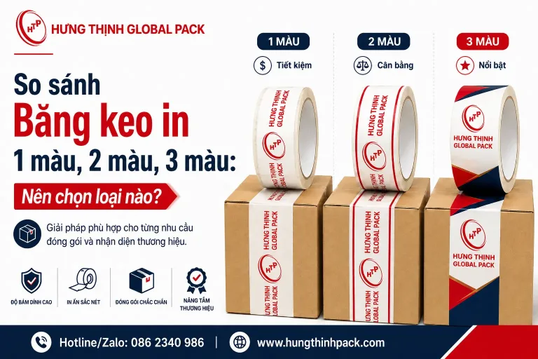So sánh Băng keo in 1 màu, 2 màu, 3 màu: Nên chọn loại nào?