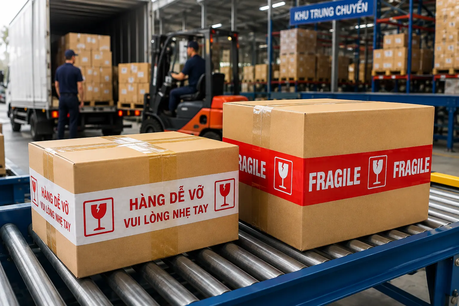 băng keo in sẵn cho ngành Logistic 