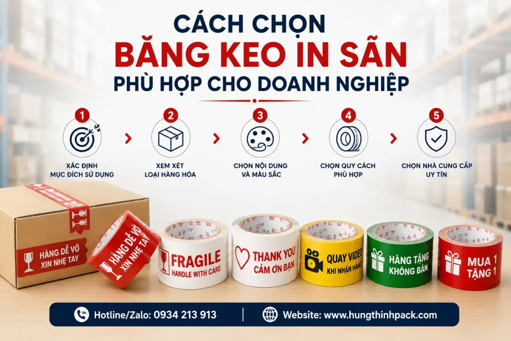 Cách chọn băng keo in sẵn phù hợp cho doanh nghiệp