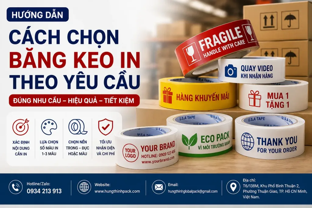 Cách chọn băng keo in theo yêu cầu phù hợp cho doanh nghiệp