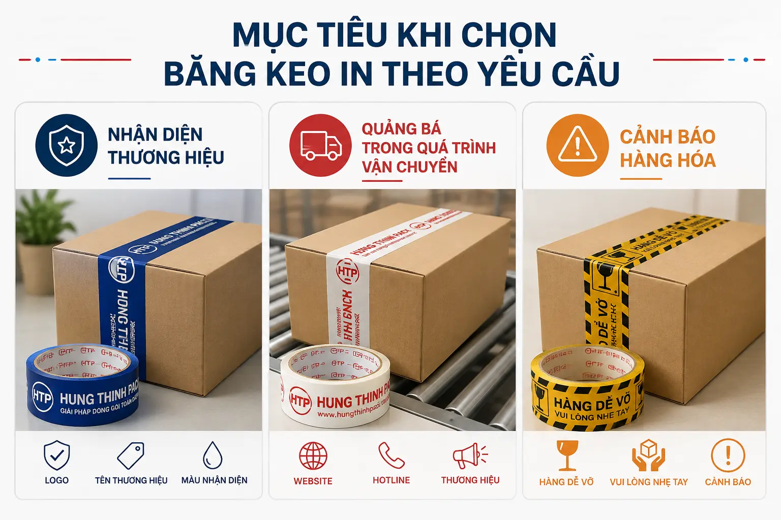 Mục Tiêu Chọn Băng Keo In Theo Yêu Cầu Cho Doanh Nghiệp