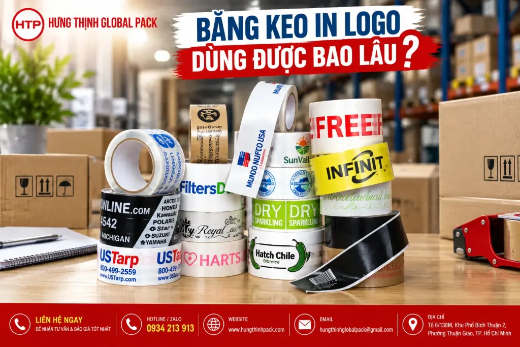 Băng keo in logo dùng được bao lâu và cách bảo quản đúng