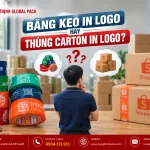 Băng keo in logo hay thùng carton in logo nên chọn gì